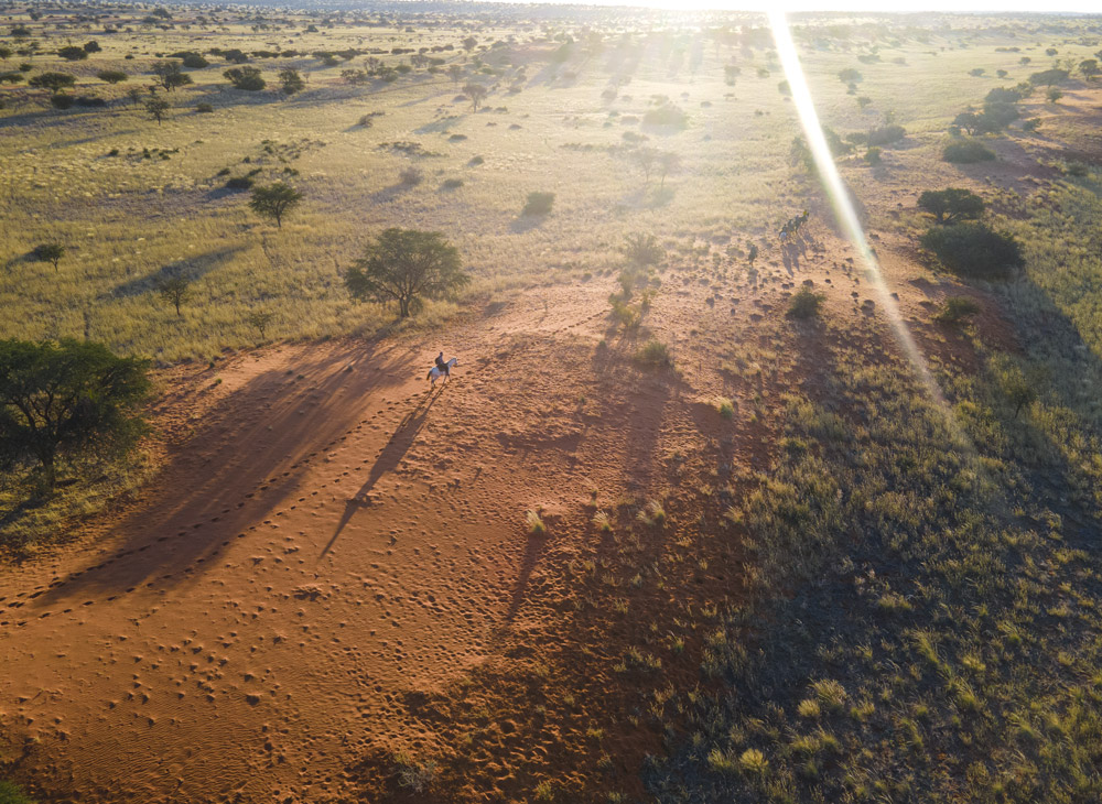 Riding through the red dunes